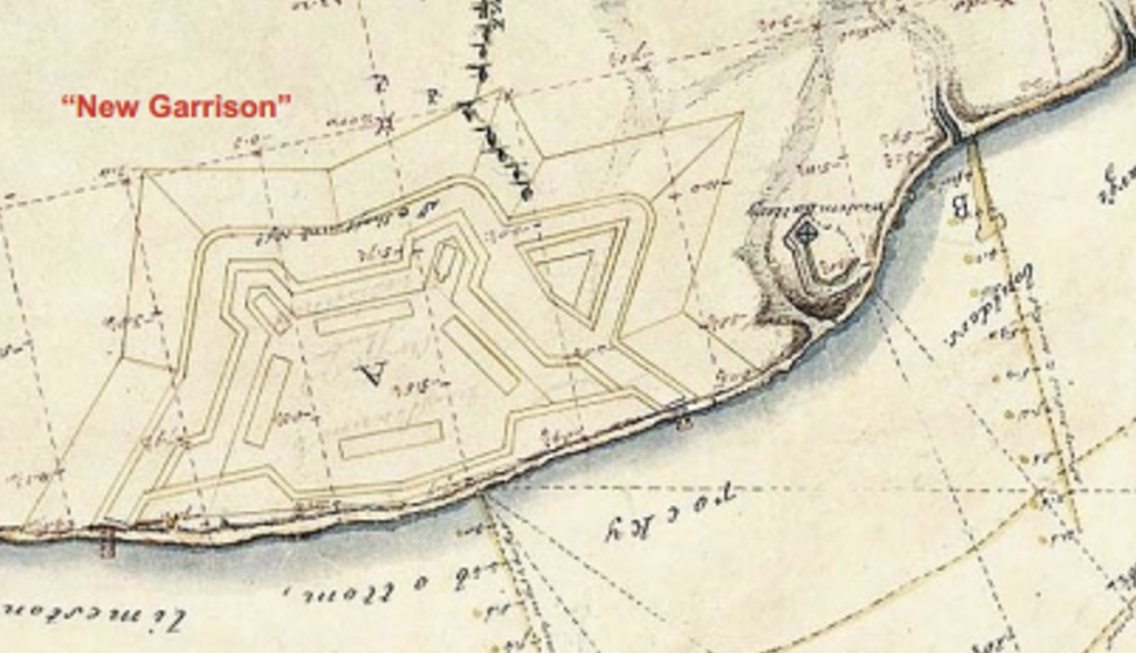 Plan du nouveau quai de la garnison de 1933.