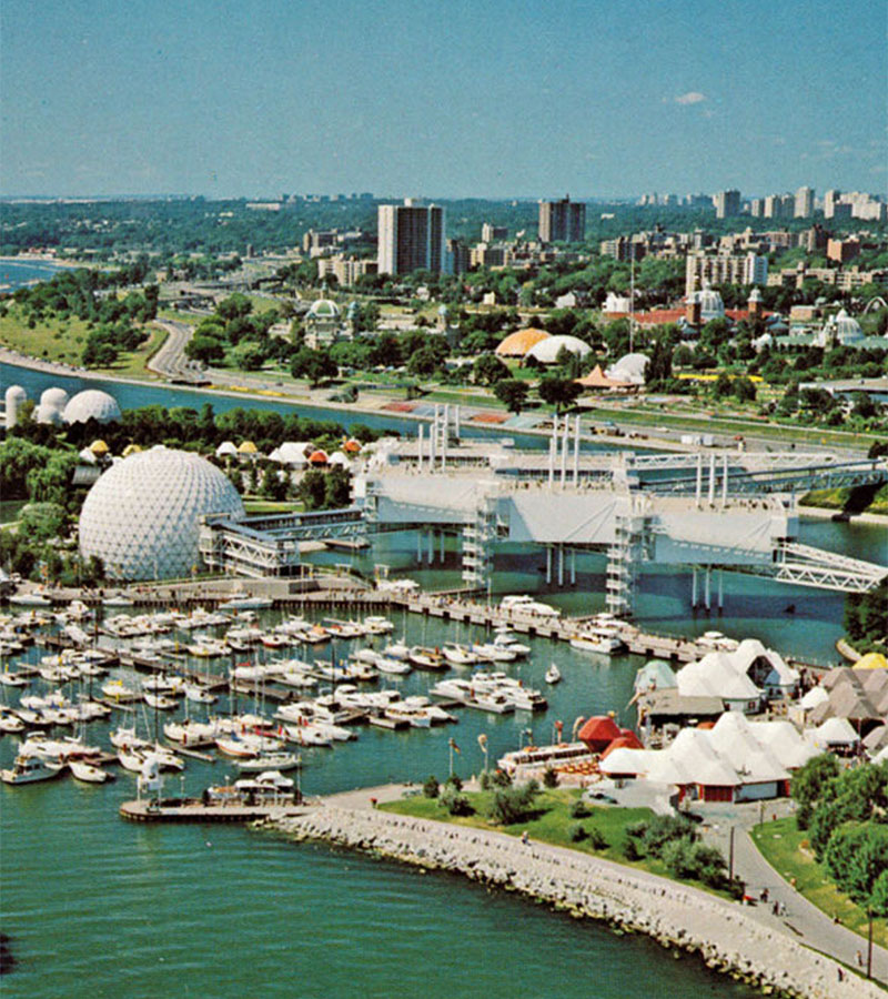 Aerial image of Ontario Place