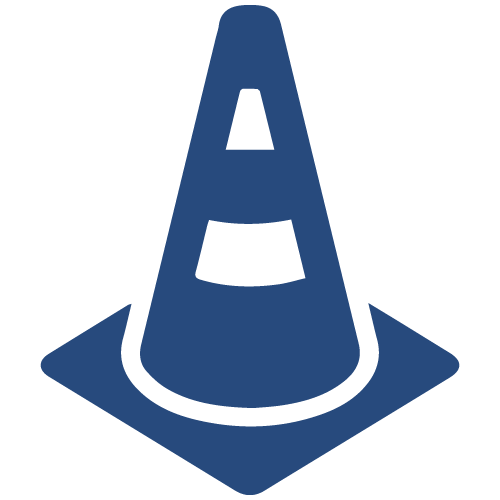 Graphic of a traffic cone 